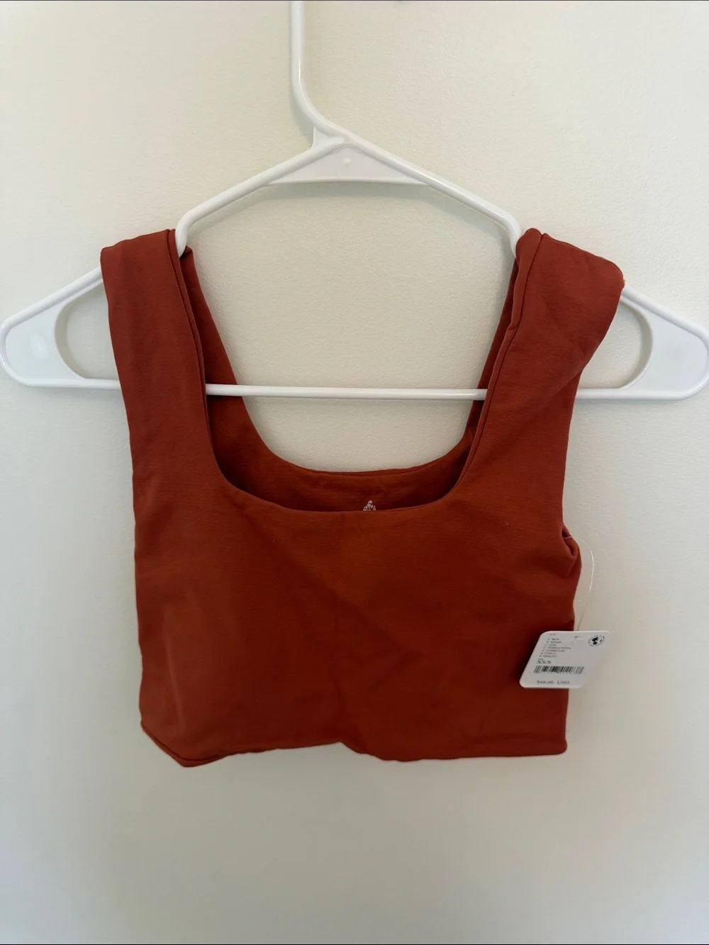Free People Rust Square-Neck Crop Tank